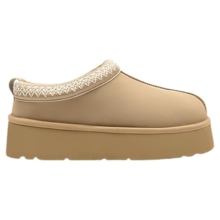 诗歌兰女鞋2025年冬季新款真皮厚底雪地靴女百搭休闲保暖半包棉鞋