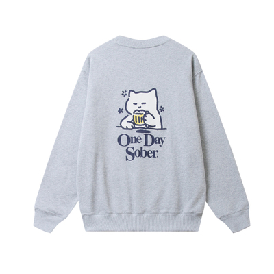 OneDaySober圆领卫衣长袖