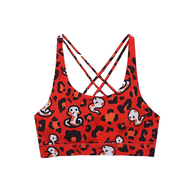 豹纹蛇蛇锻炼健身高弹背心