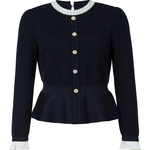 珂莱商场同款26春新玫瑰边千金风羊毛闪葱针织衫半身裙 KZ03788P7