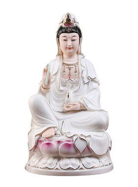 坐莲观音佛像菩萨供奉家用摆件