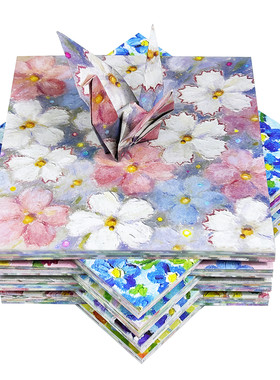 花花秘境油画风彩色花朵折纸