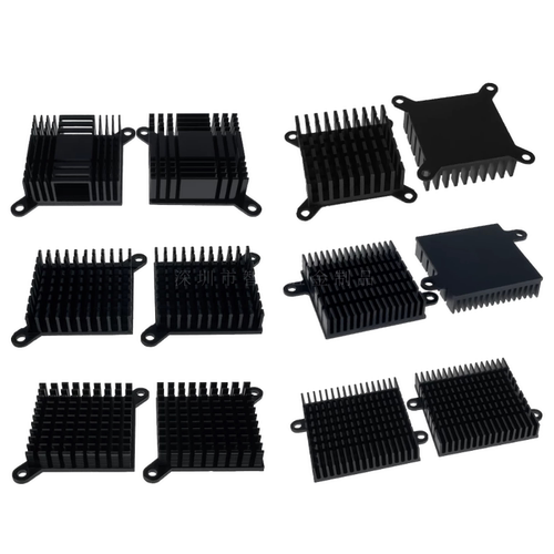 铝型材散热片南北桥38*38*10MM带耳固定 工控机主板CPU芯片散热器