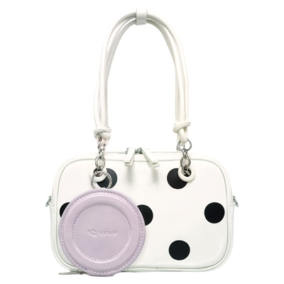 VFVF波点小方包圆点手提包