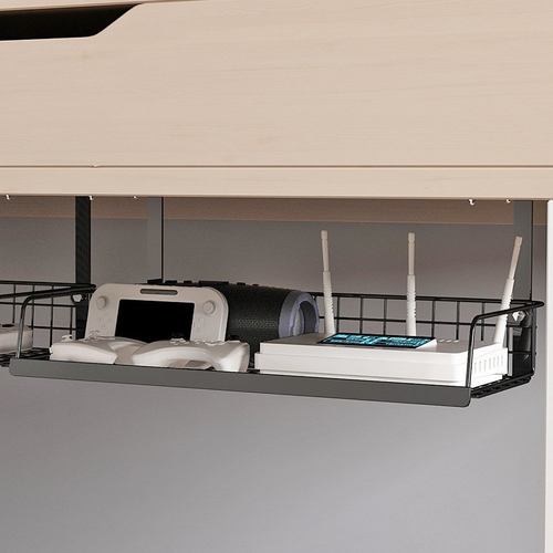 新品 桌下理线架桌底电线收纳整理线路桌面排插路由器置物架盒走