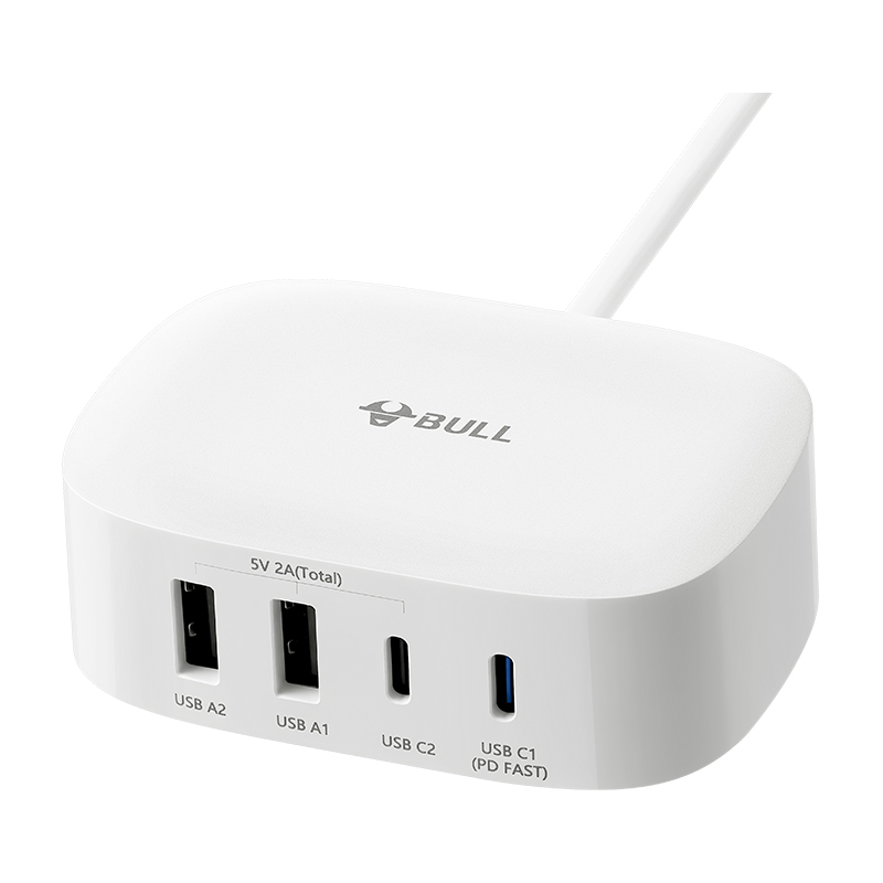 公牛智能USB桌面充電盒typec多功能四口家用快充插頭適用蘋果安卓