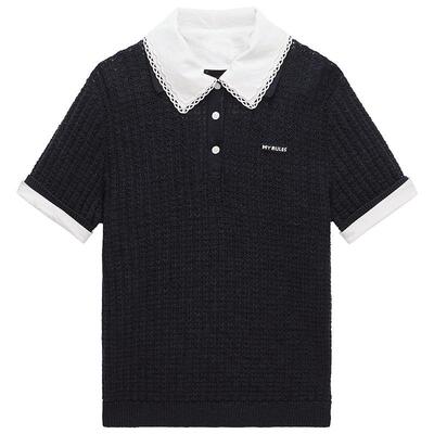 OCHIRLY欧时力可拆领子短袖针织