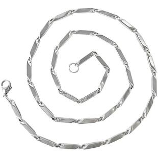 男士项链细款简约个性白金色锁骨链子国潮钛钢健身不变色精致男潮