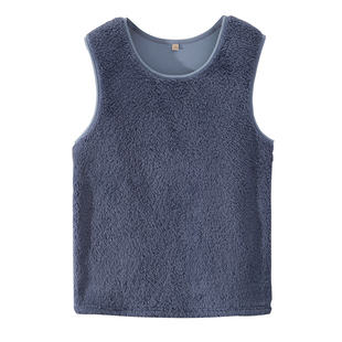 前面加厚护肚子保暖背心女暖胃胸口冷加绒马甲中老年男士