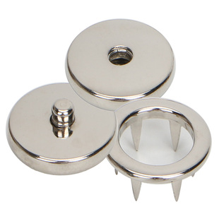 免缝金属按扣 六爪四合扣 高亮挂镀铜质呢大衣暗扣羽绒服棉服纽扣