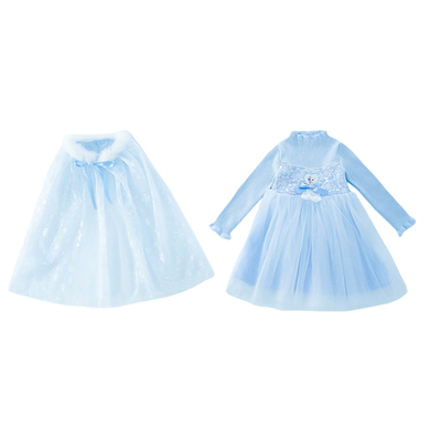 艾莎公主裙女童秋冬爱莎连衣裙