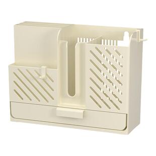 筷子收纳盒家用高档新款壁挂式筷笼厨房餐具刀插勺子沥水式筷子桶
