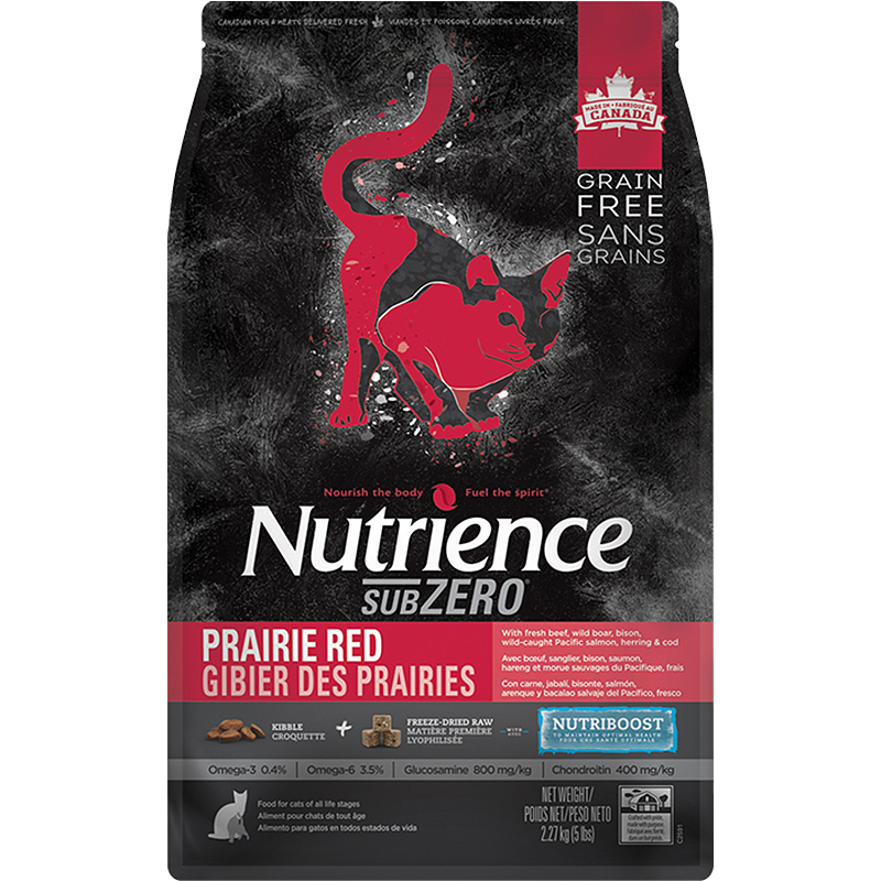 哈根纽翠斯猫粮Nutrience加拿大进口黑钻红肉鸡肉成幼冻干猫粮5磅