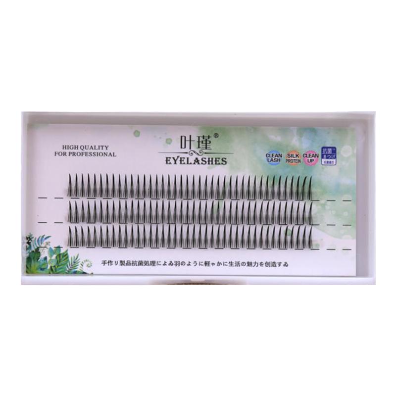 A型假睫毛朵毛单簇仙子毛分段式自然仿真卷翘0.07C翘