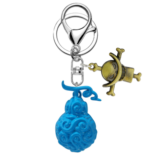 41g实心金属海贼王周边恶魔果实钥匙扣白胡子艾斯路飞罗果实挂件