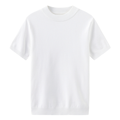 高级感针织短袖男半袖毛衣打底衫