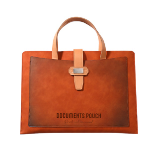 a4文件袋皮质手提档案袋文件夹文件包加厚不透明防水资料商务公文袋办公合同票据收纳便携大容量定制可印logo