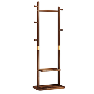 实木挂衣服架家用客厅立式置衣架落地卧室床边次净区多功能衣帽架