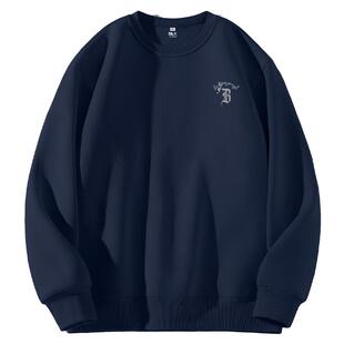 班尼路S&K系列重磅棉感圆领卫衣男25秋季新款大学生百搭套头上衣A