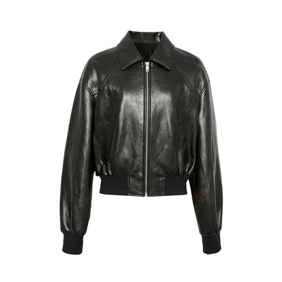 indicia标记利落率性翻领皮衣