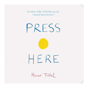 Press Here 点点点迷你纸板书 Hervé Tullet 宝宝视觉锻炼 英文原版畅销幼儿童艺术启蒙绘本0-3岁进口童书