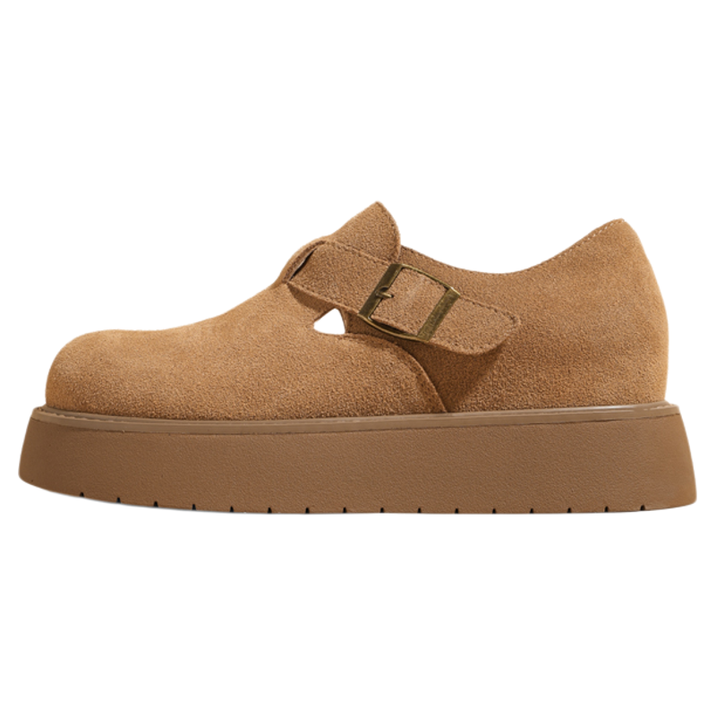 卡米高7cm内增高勃肯鞋女款2025秋季新款小个子厚底软木休闲鞋子