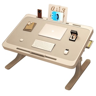 喵同学可升降折叠床上小桌子简约宿舍学生床用桌子学习调节高度支架家用卧室坐地飘窗懒人床上桌电脑办公小桌