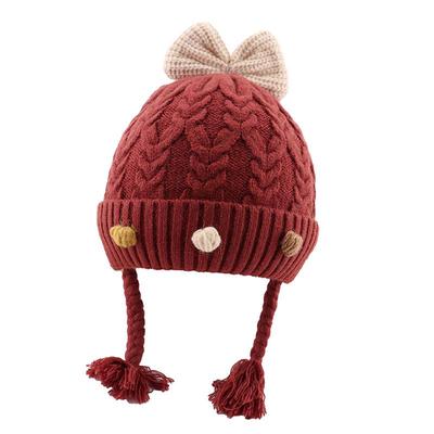 婴儿帽子春秋季女宝宝针织帽