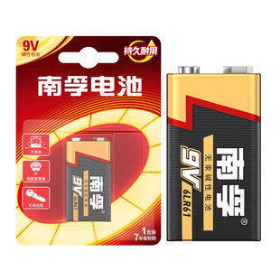 南孚(nanfu)9v碱性电池2粒 方形方块万用表通用叠层1604s体温枪 九伏6f22层叠 红外线测温仪专用仪器遥控器