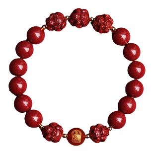 灵机麦玲玲三合六合手串女生肖佛紫金砂十二生肖12佛朱砂手链官方