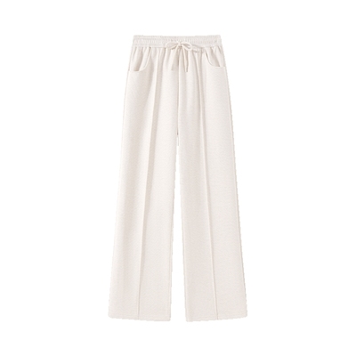 高级绵羊毛女士直筒薄款裤子女