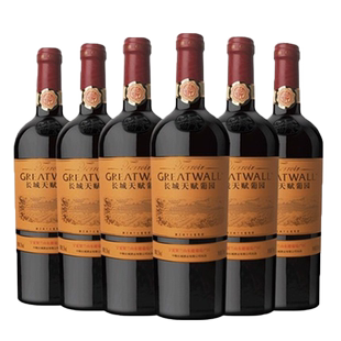 长城解百纳干红葡萄酒红酒宁夏贺兰山东麓国产天赋葡园6瓶送礼
