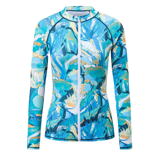 AXESEA丨Tides潜水服女分体长袖冲浪泳衣防晒保守海潮水母上衣