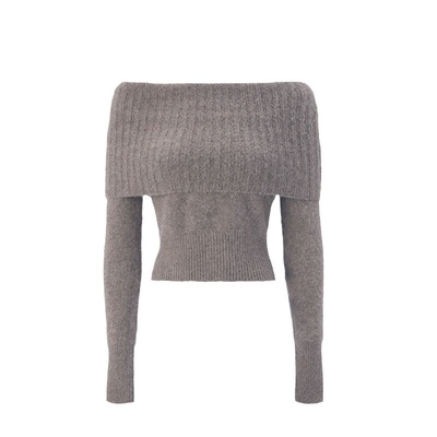 Heirloom一字肩露肩毛衣