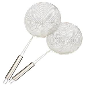 德国不锈钢漏勺 厨房过滤网勺家用捞面饺子网筛油炸大号笊篱捞勺