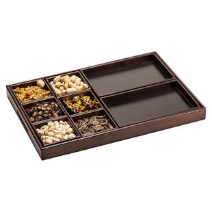 围炉冰茶煮茶配件中式木质托盘点心下午茶点盘零食小吃干果水果盘