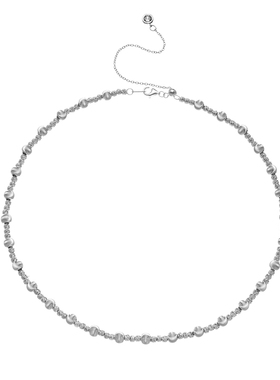 AHCHOO 静奢风S925纯银手工猫眼珠项链爆爆闪锆石锁骨链小众设计