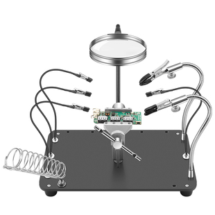 鹿仙子焊接夹具小焊台放大镜工作台维修鳄鱼固定器辅助工具多功能