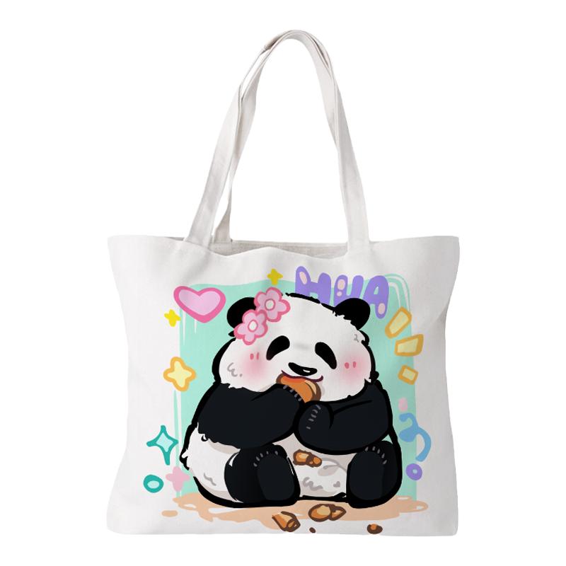 帆布袋定制成都熊猫手提帆布包印广告宣传环保购物袋礼品棉布袋子