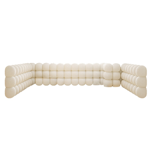 小雪球床头软包靠背垫榻榻米无床头加厚靠垫奶油风新款卧室大靠枕