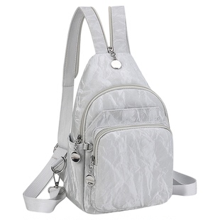 潮牌轻奢超火新品流沙丝绒新中式多种背法学生斜挎质感小双肩包