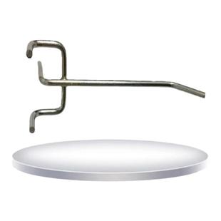 上墙洞洞板货架挂钩配件多孔板单支钩钩子挂钩多孔板不锈钢色挂钩