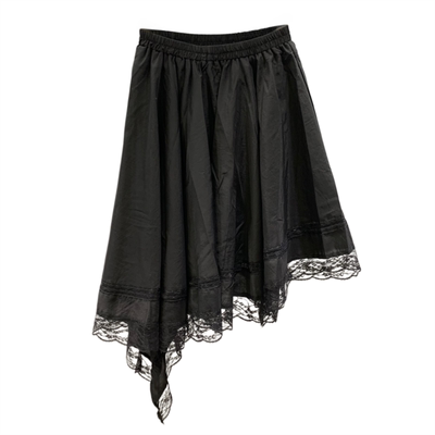 蕾丝拼接半身裙女A字大摆长裙