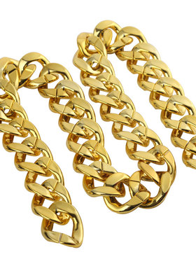 土豪塑料金项链嘻哈仿真大金链子