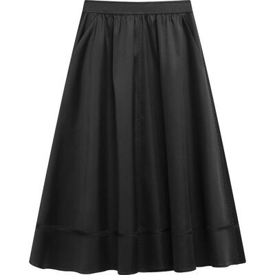 播黑色半身裙女商场同款2024夏中长款a字百褶裙BDR2BD0947