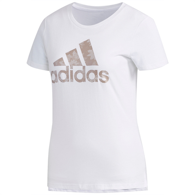 Adidas/阿迪达斯正品女子Logo 印花休闲运动短袖T恤 EH3875