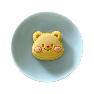 20g30g卡通小熊头绿豆糕模具迷你熊仔中秋节月饼模具一口酥手压模