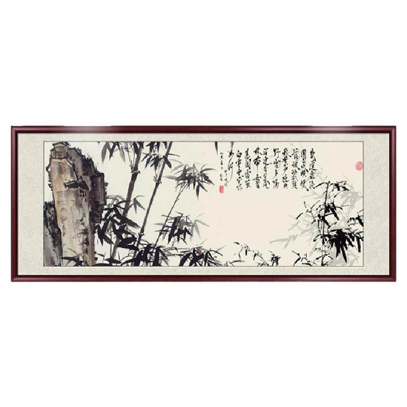 竹报平安客厅沙发背景装饰画挂画