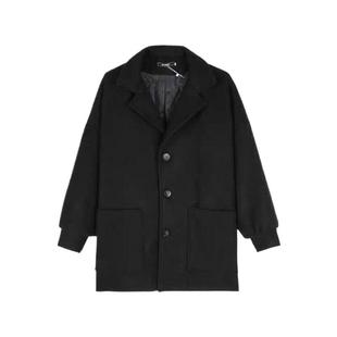 毛呢大衣套装男士休闲秋冬季加厚外套潮流男装一整套搭配帅气风衣