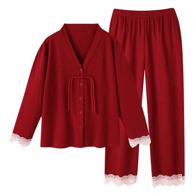 睡衣女士春秋款纯棉长袖家居服